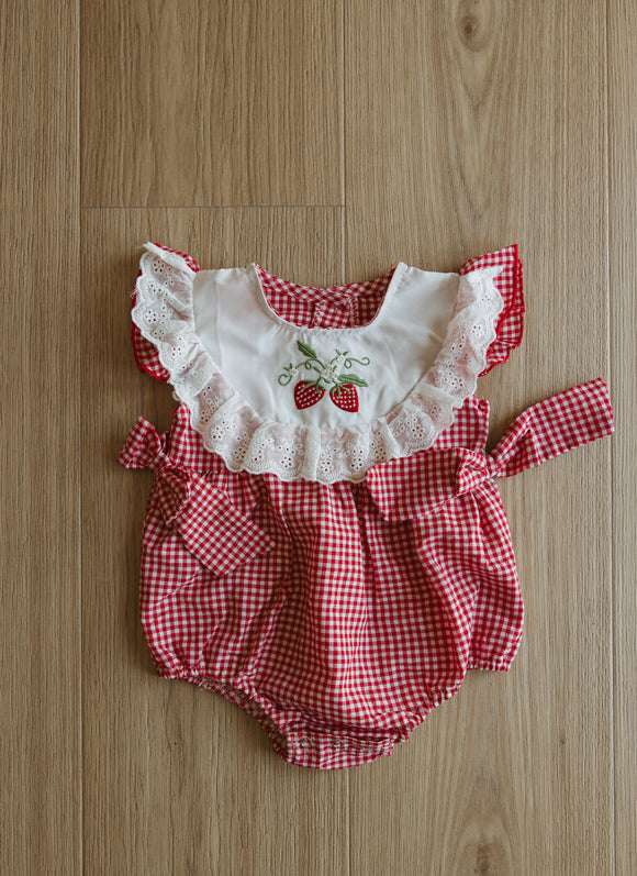 Strawberry Bubble Romper