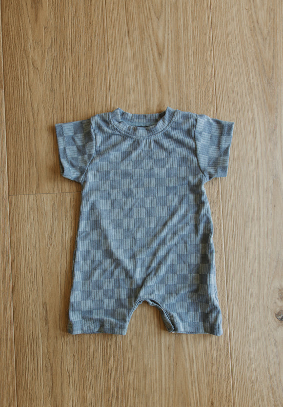 Blue Checked romper