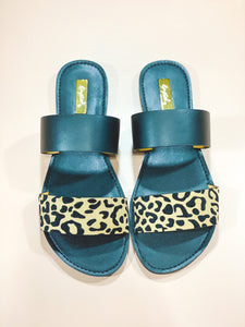 Black & Cheetah Sandals